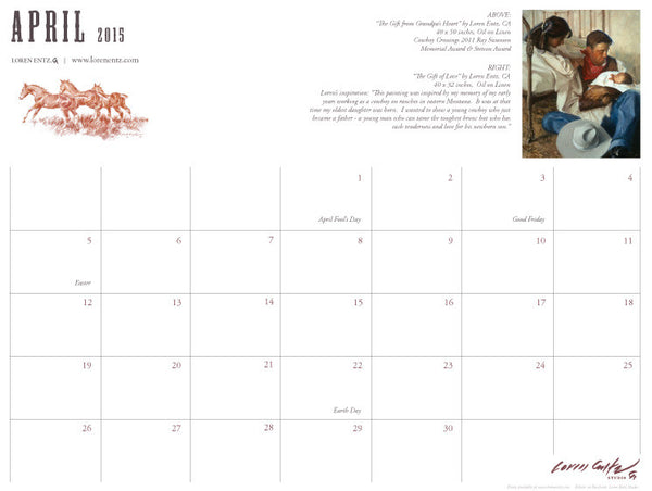 2015 Calendar - The Art of Loren Entz