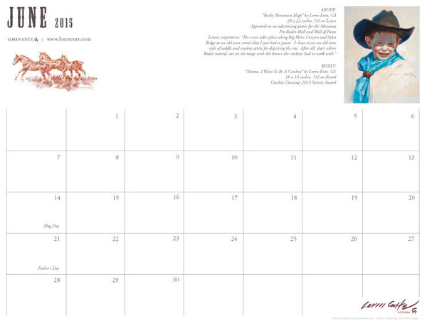 2015 Calendar - The Art of Loren Entz