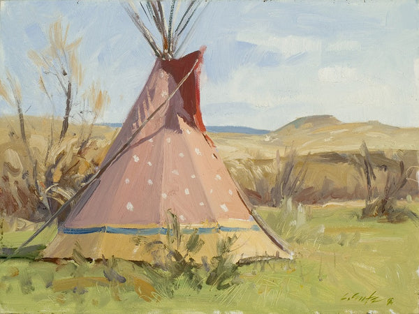 "Red Teepee Along The Big Horn"