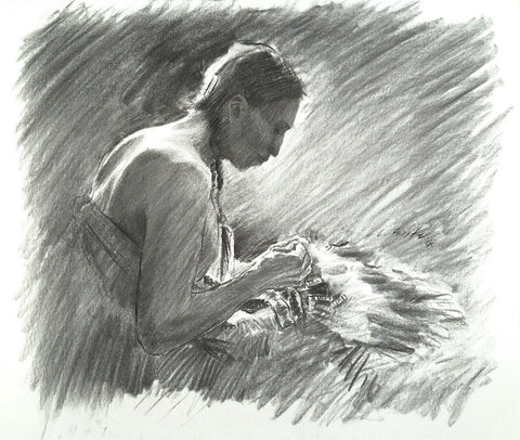 "Repairing The Old War Bonnet"