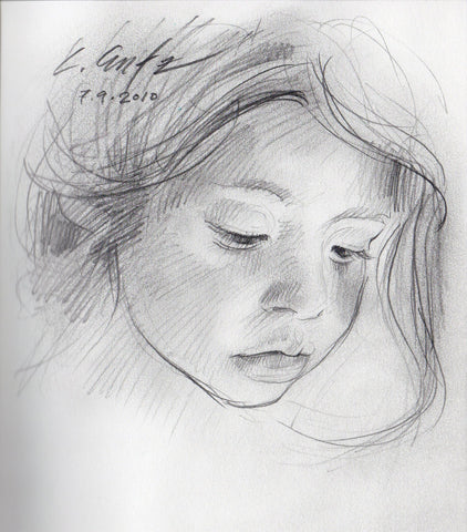 "Sketch of a Young Girl"