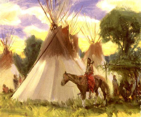 "Teepees - Evening Light"