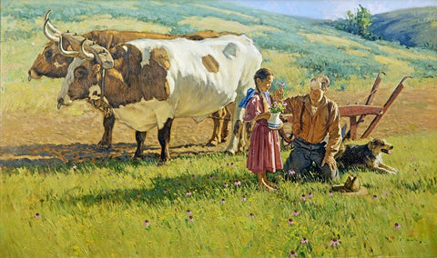 "Water for Daddy and Flowers for Mother"