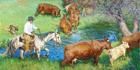 "Workin the Shallows, Nate Wald, Wald Ranch, Lodge Grass, MT"